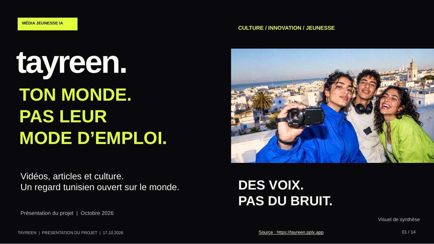 Couverture du projet TAYREEN, média jeunesse autour de la culture et de l’innovation